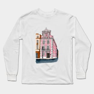 Pink Building Long Sleeve T-Shirt